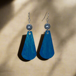Load image into Gallery viewer, Wood and Pearl Engraved Earring
